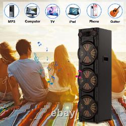 6000W 3 X 12 Karaoke Bluetooth Party Speaker with Mic Dynamic LED Light Remote