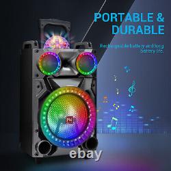 7000 Watts Wireless Portable Party Bluetooth Speaker With Microphone & Remote