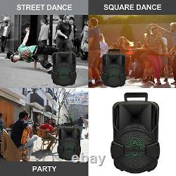8'' Portable FM Bluetooth Speaker Subwoofer Heavy Bass Sound System Party 1000W