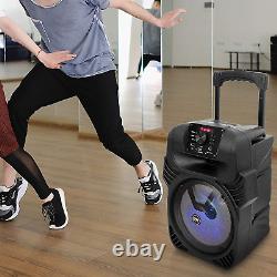 8? Wireless Portable Party Bluetooth Speaker Heavy Bass With Remote Control Black