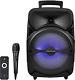 8? Wireless Portable Party Bluetooth Speaker Heavy Bass With Wired Mic And Led