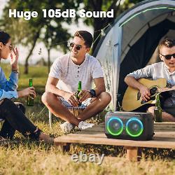 80W Bluetooth Speaker Loud, Super Rich Bass, Huge 105Db Sound Portable Party Spe