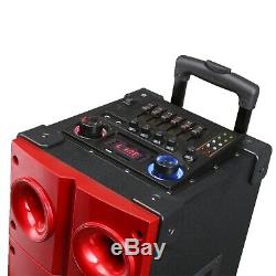 8x2 Inch Bluetooth Aux Usb Sd Fm Dj Portable Speaker For Party Magnet Tweeter