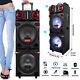 9,000w Dual 10 Bluetooth Speaker Subwoofer Heavy Bass Sound System Party & Mic