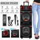 9000w Dual 10 Subwoofer Bluetooth Speaker Rechargable Withled Dj Fm Party Karaok