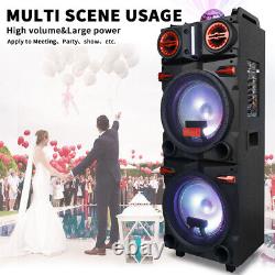 9000W Dual 10 Subwoofer Bluetooth Speaker Rechargable withLED DJ FM Party Karaok