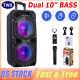 9000w Dual 10 Woofer Portable Fm Bluetooth Party Speaker Heavy Bass Sound Aux