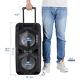 9000w Dual Subwoofer Portable Party Speaker Heavy Bass Aux Led Light Withmic Lot