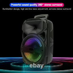 9000W Portable Bluetooth Speaker Sub Woofer Heavy Bass Sound System Party AUX FM