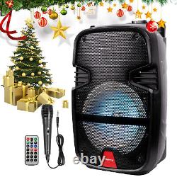 9000W Portable Bluetooth Speaker Sub woofer Heavy Bass Sound System Party + Mic