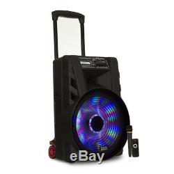 Acoustic Audio Battery Powered 15 Bluetooth Party Speaker with Lights and Mic