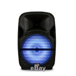 Acoustic Audio Rechargeable 12 Bluetooth Party Speaker with Lights & Wireless Mic