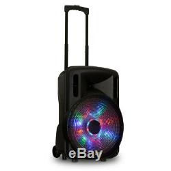 Acoustic Audio Rechargeable 15 Bluetooth Party Speakers with Lights Mics & Stands
