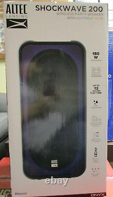 Altec Lansing SHOCKWAVE 200 Wireless Party Speaker with Lighting Effects BRAND NEW