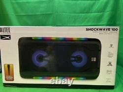 Altec Lansing Shockwave 100 Wireless and Party Speaker with 7 LED Light Modes flr