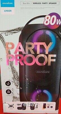 Anker Rave Mini Party Bass Speaker 80WSound 18hour Nonstop Music Waterproof Case