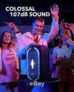 Anker Soundcore Rave Portable Party Speaker 107dB Sound Light Show 24H Playtime