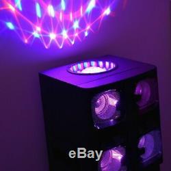 Axess PABT6026 2 x 6.5 Rechargeable Party Speaker +USB/AUX/FM +Mushroom LED
