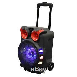 Axess PABT6056 Bluetooth Trolley PA Speaker with Party LED Lights 5000 Watt 12 FM