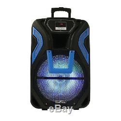 BEFREE 15 BLUETOOTH RECHARGEABLE PA DJ PARTY SPEAKER SYSTEM LIGHTS and MIC NEW