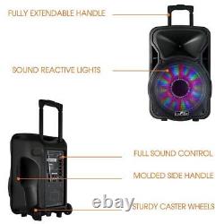 BEFREE SOUND Party Speaker Bluetooth Illuminating Lights Rechargeable 2500-Watt