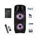 Bluetooth Portable Dj Pa Party Speaker With Dual 10 Woofer Amp Led Lights Bass