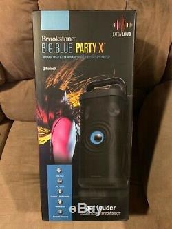 BROOKSTONE BIG BLUE PARTY X Portable Universal Wireless Bluetooth Speaker