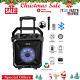 Bt Party Speaker System Bluetooth Big Led Portable Stereo Tailgate Loud With Mic