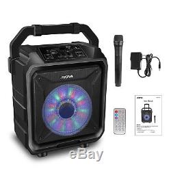 BT Party Speaker System Bluetooth Big Led Portable Stereo Tailgate Loud with Mic
