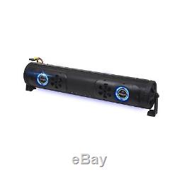 Bazooka 24 Inch 2Sided Party Sound Bar Speakers Bluetooth UTV/ATV LED Waterproof