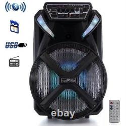 BeFree 12 Bluetooth Portable Party Speaker w Remote USB FM & AC/DC Rechargeable