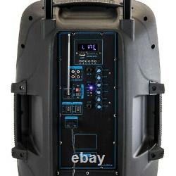 BeFree 15 5000 W Portable Bluetooth PA DJ Party Speaker Reactive Lights Karaoke