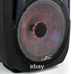 BeFree 15 5000 W Portable Bluetooth PA DJ Party Speaker Reactive Lights Karaoke