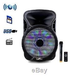 BeFree 15 Bluetooth Karaoke Portable PA Party Speaker 1500 Watts Rechargeable