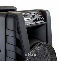 BeFree 15 Portable Bluetooth Rechargeable PA DJ Party Speaker w Mic Remote USB