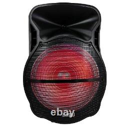 BeFree 18 Portable Bluetooth PA DJ Party Speaker Lights MIC Guitar USB SD TF FM