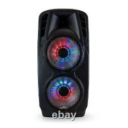 BeFree 3000W Dual 12 Subwoofer Portable Bluetooth Party PA DJ Speaker MIC Guitar