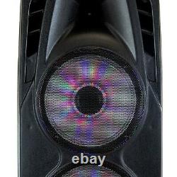 BeFree Dual 12 3000 Watt Subwoofer Portable Bluetooth Party PA DJ Speaker MIC