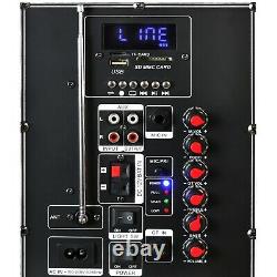 BeFree LARGE 18 Portable Bluetooth PA DJ Party Speaker Lights MIC Guitar Input