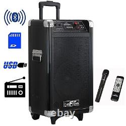 BeFree Sound 10 Portable Bluetooth PA DJ Party Speaker w Warranty MIC Guitar SD