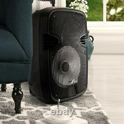 BeFree Sound 10 Portable Bluetooth PA DJ Party Speaker with Lights MIC USB SD