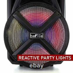 BeFree Sound 15 Inch Bluetooth Portable Rechargeable Party Speaker