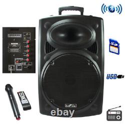 BeFree Sound 15 Inch Bluetooth Powered Portable PA Speaker