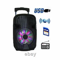 BeFree Sound 8 Inch 400 Watts Bluetooth Portable Party Speaker with USB, SD I