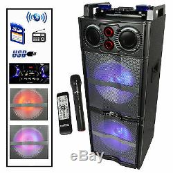 BeFree Sound Double 10 Inch Subwoofer Bluetooth Portable Party Speaker BFS-5501