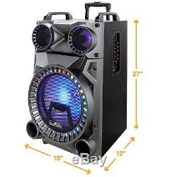BeFree Sound Rechargeable 12 Bluetooth Portable Party Speaker with Party Lights