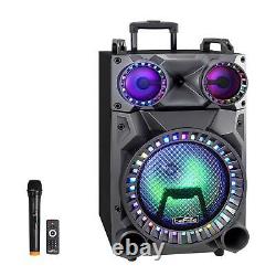 BeFree Sound Rechargeable 12-Inch Bluetooth Portable Party Speaker 2384