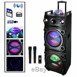 Befree Sound Dual 10 Inch Subwoofer Bluetooth Portable Party Speaker with Sou
