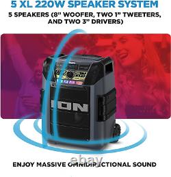 Block Rocker XL Portable Bluetooth Outdoor Party Speaker, 220W, With