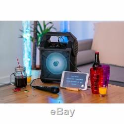 Bluetooth Karaoke Machine Portable Party Lights Mics LED Light Speaker Songs MP3